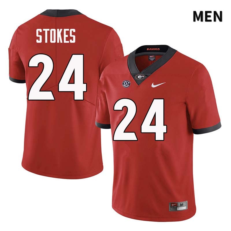 Georgia Bulldogs Men's Eric Stokes #24 Red Stitched College UGA Football Jersey 23WB018RX